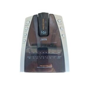 jWIN JL707 Alarm Clock AM / FM Radio w/ Time Projection Tested Works Great